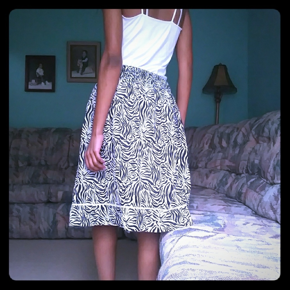 Zebra Print Skirt